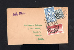 9167-IRELAND-AIRMAILCOVER DUNLAOGHAIRE To ONTARIO (canada) 1958.EIRE.Enveloppe.Brief.Busta IRLANDA. IRLANDE - Brieven En Documenten