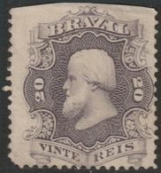 Brazil 1866 Sc 54a Bresil Mi 24 Yt 24 MNG(*) Dull Violet Trimmed At Top - Ungebraucht