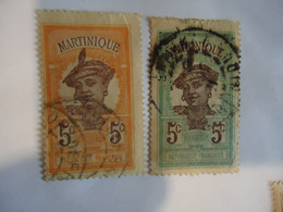 MARTINIQUE  FRANCE USED STAMPS 1908 WOMENS  WITH POSTMARK - Otros & Sin Clasificación