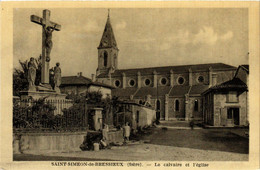 CPA St-SIMEON-de-BRESSIEUX - Le Calvaire Et L'Église (247246) - Bressieux