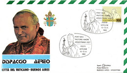 Visite Pape Jean-Paul II 1982 Argentina Buenos Aires - Départ Vaticano - Franking Machines (EMA)