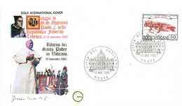 Visite Pape Juan Pablo Jean-Paul II 1980 - Deutschland Allemagne - JP II - Maschinenstempel (EMA)