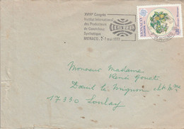 MONACO SEUL SUR LETTRE POUR LA FRANCE 1977 - Briefe U. Dokumente