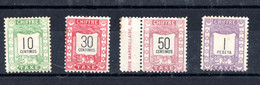 Maroc 1899 Timbres Taxes Mazagan à Marrakech N°69 71 74 Et 75 Neufs ** - Locals & Carriers