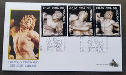 Vatican 500th Anniversary Museums 2006 Sculptures (FDC) *embossed Effect *unusual - Brieven En Documenten