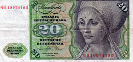 Billet De 20 Mark Du 1 Juin 1977 - - 20 Deutsche Mark