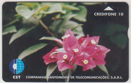 SAO TOME AND PRINCIPE - Flower 1 , CN : 708L, 10 U, Tirage 3.000, Used - Sao Tome And Principe