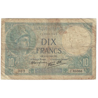 France, 10 Francs, Minerve, 1941, C.85066, B, Fayette:7.30, KM:84 - 10 F 1916-1942 ''Minerve''