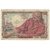 France, 20 Francs, Pêcheur, 1942, O.22, TTB, Fayette:13.2, KM:100a - 20 F 1942-1950 ''Pêcheur''