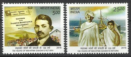 INDIA 2015 Centenary Of Return Mahatma Gandhi South Africa 2v SET MNH P.O Fresh & Fine - Other & Unclassified