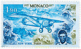 32570 MNH MONACO 1977 50 ANIVERSARIO DE LA PRIMERA TRAVESIA AEREA DEL ATLANTICO NORTE POR LINDBERGH - Andere & Zonder Classificatie