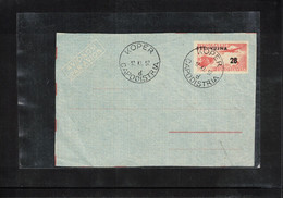 Trieste Zone B 1952 Postal Stationery Airmail Letter Fine Used Only Front Part Of The Cover - Poste Aérienne