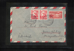 Jugoslawien / Yugoslavia 1953 Postal Stationery Airmail Letter To Austria - Luchtpost