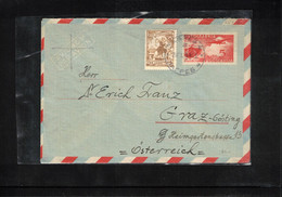 Jugoslawien / Yugoslavia 1954 Postal Stationery Airmail Letter To Austria - Luchtpost