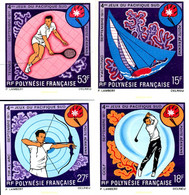 19801 MNH POLINESIA FRANCESA 1971 4 JUEGOS DEL PACIFICO SUR - Oblitérés