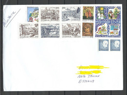 SCHWEDEN Sweden 2022 Cover To Estonia. Stamps Remained MINT (not Cancelled) - Covers & Documents