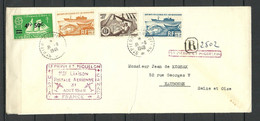 ST PIERRE ET MIQUELON 1th August 1948 Registered First Flight Cover - Covers & Documents