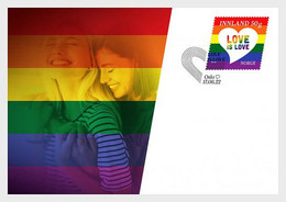 NORWAY New *** 2022 Love Is Love- Pride Lesbian And Gay Liberation ,LGBT LGBTQ Maxi Card  (**) 1 Avaliable - Covers & Documents