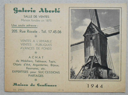 Calendrier De Poche 1944 - Galerie Aberlé, Salle De Ventes, Rue Royale, Bruxelles - Petit Format : 1941-60