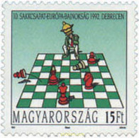 30487 MNH HUNGRIA 1992 10 CAMPEONATO DE EUROPA DE AJEDREZ - Used Stamps