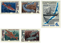 63126 MNH UNION SOVIETICA 1966 FAUNA DEL LAGO BAIKAL - Collections