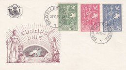 Enveloppe FDC 927 à 929 Idées Européennes Europe Unie - 1951-1960