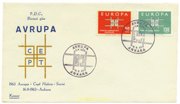 23543 MNH TURQUIA 1963 EUROPA CEPT. SIGLAS CEPT - Collections, Lots & Series