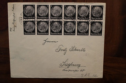 1933 Bamberg Deutsches Dt Reich Cover Bande Horizontale Senkrechter Streifen Mi 512 - Briefe U. Dokumente