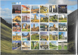 GB 2012 Smilers Sheets  2012  A-Z Views - Persoonlijke Postzegels