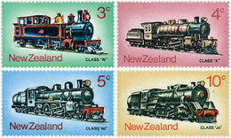 56775 MNH NUEVA ZELANDA 1973 LOCOMOTORAS DE VAPOR - Plaatfouten En Curiosa