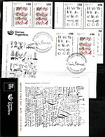 #75165 ARGENTINE,ARGENTINA 2022 UPAEP AMERICA PAINTINGS DRAWINGS COMBO BL4 MNH+FDC+BROCHURE - Nuevos