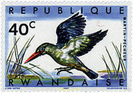 597912 MNH RUANDA 1967 AVES - 1962-1969