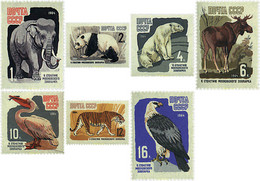 63073 MNH UNION SOVIETICA 1964 CENTENARIO DEL JARDIN ZOOLOGICO DE MOSCU - Verzamelingen