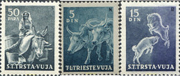 239849 MNH TRIESTE Zona B 1950 FAUNA - Autres & Non Classés