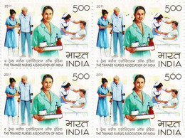 India 2011 THE TRAINED NURSES OF INDIA BLOCK Of 4 MNH P. O Fresh & Fine, Rare - Other & Unclassified