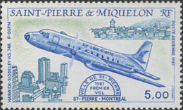 602408 MNH SAN PEDRO Y MIQUELON 1987 AVIACION - Oblitérés