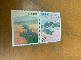 Japan Stamp MNH Booklet Pair Spring Temple - Unused Stamps