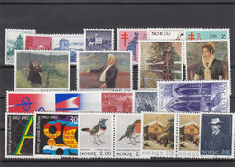 Norway 1982 - Full Year MNH ** Except The Mini Sheet - Ganze Jahrgänge