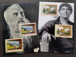 Liechtenstein Russia Joint Issue Eugen Zotow Painting 2013 (maxicard) *dual PMK *rare - Storia Postale