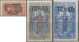 659686 HINGED CHAD 1925 SERIE BASICA - Oblitérés