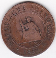 Indochine 1 Centième 1887 A , En Bronze, Lec# 39 - French Indochina