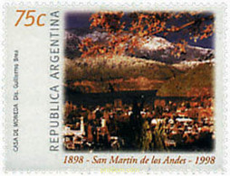 35748 MNH ARGENTINA 1998 CENTENARIO DE SAN MARTIN DE LOS ANDES - Oblitérés