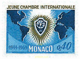 32658 MNH MONACO 1969 25 ANIVERSARIO DE LA JOVEN CAMARA DE COMERCIO INTERNACIONAL - Autres & Non Classés