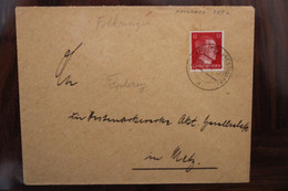 1944 Foulcrey Folkringen Löthringen Dt Reich Lorraine Cover Occupation Besetzung - Guerra Del 1939-45