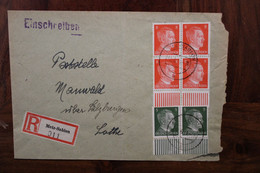 1944 Metz Sablon Löthringen Allemagne Dt Reich Lorraine WK Cover Occupation Besetzung Einschreiben Reco Registered - Occupation 1938-45