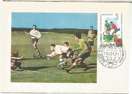 ESPAÑA TARJETA MAXIMA COPA DEL MUNDO DE HOCKEY 1971 - Hockey (sur Gazon)