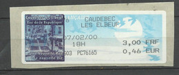 Vignette D'affranchissement Oiseaux De Jubert 0,46 Illustrée Caudebec Les Elbeuf 07/02/2000  Neuve  B/TB Voir Scan Soldé - 1990 « Oiseaux De Jubert »