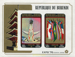 14838 MNH BURUNDI 1970 EXPO 70. EXPOSICION UNIVERSAL DE OSAKA - Nuevos