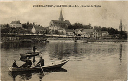 CPA CHATEAUNEUF-sur-SARTHE - Quartier De L'Église (296751) - Chateauneuf Sur Sarthe