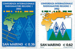101542 MNH SAN MARINO 2002 CONFERENCIA INTERNACIONAL DE RADIOAMATEURS - Gebruikt